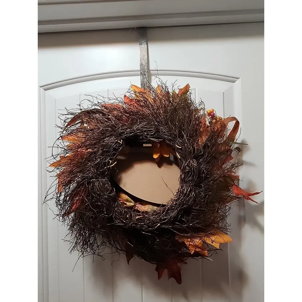 Autumn Sunflowers Fall Leaves Thanksgiving Wall Swag Wreath Decor 
